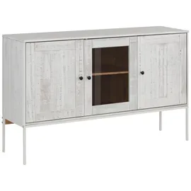 OTTO home Sideboard Freya 130 x 80 x 35 cm Beige / Weiß