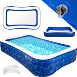 KESSER Aufblasbarer Pool 240 x 142 x 56 cm blau