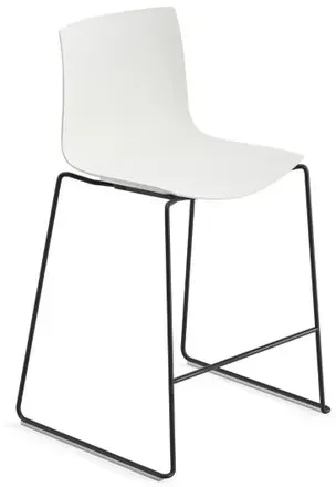 Arper Barhocker Catifa 46 einfarbig Kufengestell Schwarz