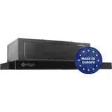 Wiggo Dunstabzugshaube 60cm WE-632ER schwarz I Flachschirmhaube für Abluft oder Umluft Dunstabzug 300m3/h mit LED-Beleuchtung I Einbau-Dunstabzug... - Schwarz