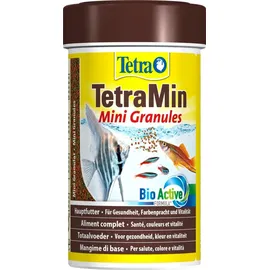 Tetra TetraMin Mini Granules langsam absinkendes Fischfuter für kleine Zierfische wie z.B. Salmler und Barben, 100 ml
