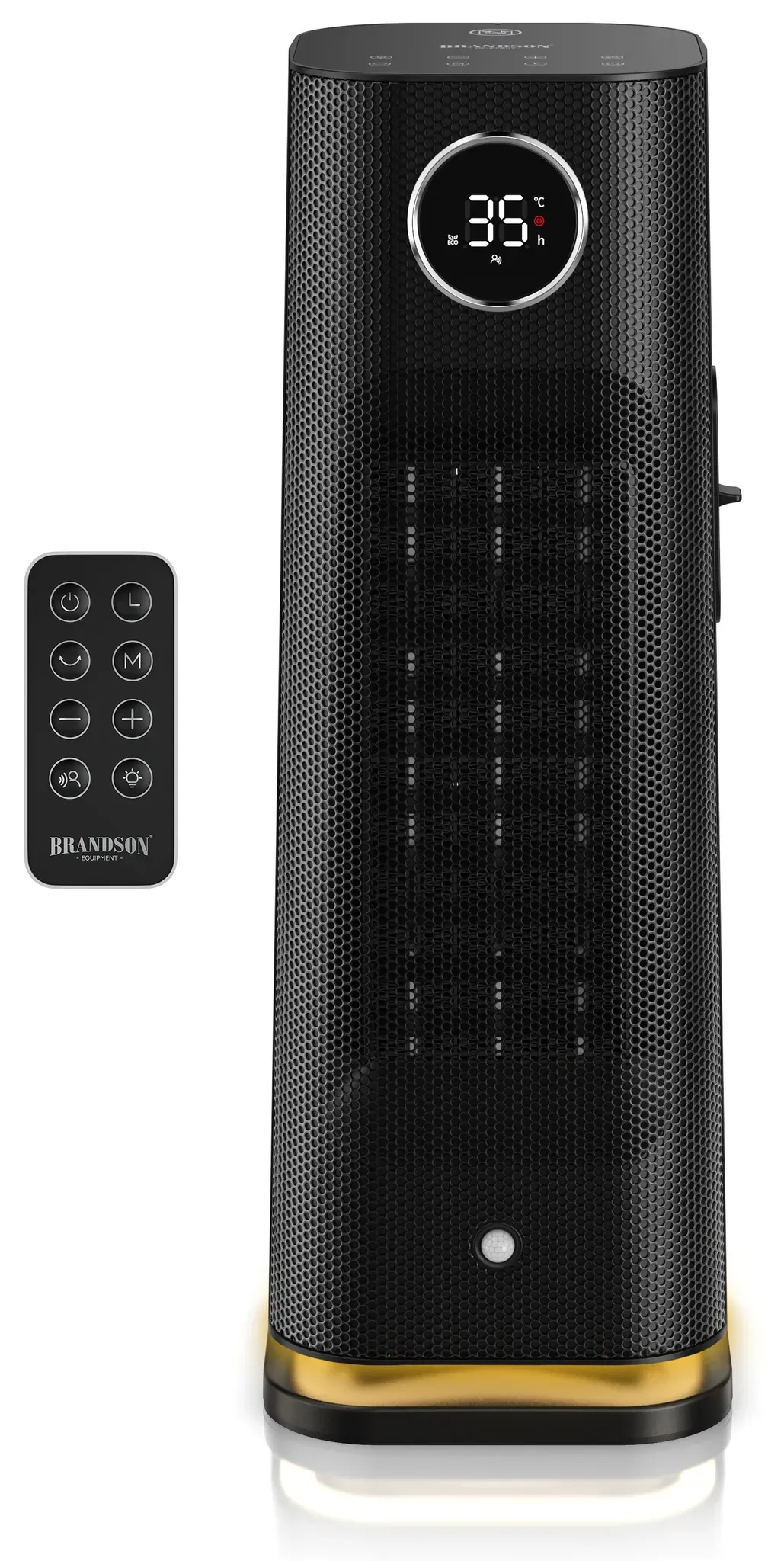 Heizlüfter 2000 Watt Bewegungssensor LED-Licht Fernbedienung
