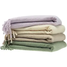 Schöner Wohnen Wohndecke Plenty grün ¦ Synthetik ¦ Maße (cm): B: 140