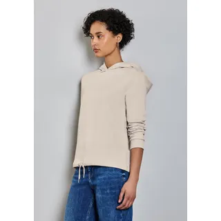 STREET ONE Damen A303188 Sweat Hoodie, smooth sand beige 38
