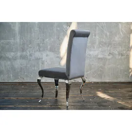 KAWOLA Esszimmerstuhl LEIA Barock Velvet grau