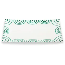 Gmundner Keramik Grüngeflammt, Platte rechteckig (30x20cm)