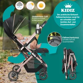 Kidiz Kinderwagen Schwarz