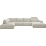 Musterring Wohnlandschaft Lucia U-Form, Verschiedene Farben, Cord-Bezug, Gesamtbreite 434 cm