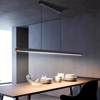 Bellastein LED Pendelleuchte für esstisch dimmbar mit pendellampe höhenverstellbar Moderne Hängeleuchte/Deckenleuchte für büro esszimmer Arbeitszimmer Wohnzimmer Küche Bar leuchte (Schwarz, L100cm)