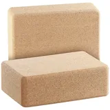 Newgen Medicals 2er-Set Yoga-Blöcke, ökologischer Natur-Kork, je 22,7 x 7,6 x 14,9 cm