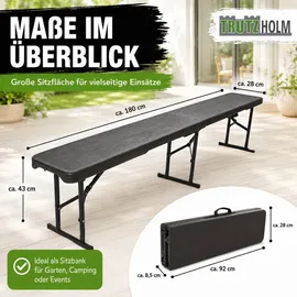 Trutzholm Bierbank 180 x 0 x 0 cm Grau