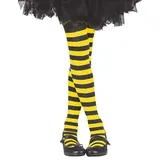 Ringelstrumpfhose gelb schwarze Biene für Kinder Zubehör für Party Kostüm Fasching Karneval