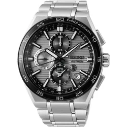 Seiko SSH177J1 Astron GPS Solar Herren-Armbanduhr Chronograph Titan/Grau