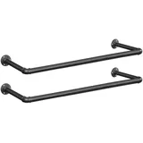 Möbel Kraft Dalson Kleiderstange 2er-Set 92x7x0 schwarz