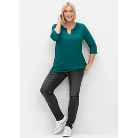sheego 3/4-Arm-Shirt Blau 40/42