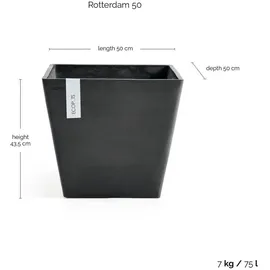 Ecopots Rotterdam 50 x 50 x 43,8 cm Dunkelgrau