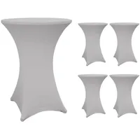 Lumaland Stehtischhusse - Ø 70-75 cm - Silbergrau -