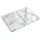 Tulup Schneidebrett-Set Glas/Marmor 2-tlg. 40 x 52 cm Weiß