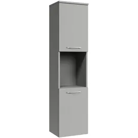 Badplaats Badezimmerschrank Montreal 30 x 30 x 131 cm Grau Matt