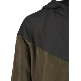URBAN CLASSICS 2-Tone Tech Windrunner Black/Darkolive 158/164