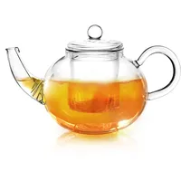 Impolio Teekanne mit Siebeinsatz aus Glas/Hitzebeständig aus Borosilikatglas/Teeservice/Teekanne Glas(900ml), Teekanne aus Glas mit Siebeinsatz, Der Teebereiter für jede Jahreszeit.