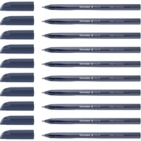 Schneider 102223 Vizz Kugelschreiber (für leichtes und schnelles Schreiben, Schaft in Schreibfarbe, Strichbreite M) 10 Stück, Mitternachtsblau