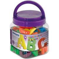 MINILAND BABY Miniland 97922 - Jumbo-Buchstaben magnetisch/Behälter 74 Teile.