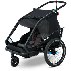 Cube Double CMPT Kinder Fahrradanhaenger - black