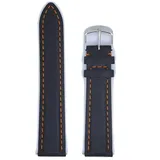 Sinn Leder Rindslederband 20mm/18mm BL41201834001114403A - orangenen Nähten,schwarz