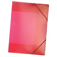 Folia Gummizugmappe A3 transparent rot Kunststoff,