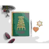 Rico Design Kartenset A5, Weihnachtspyramide MIX