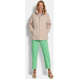 GOLDNER Kurzgröße: Freizeitjacke mit Kapuze in beige | Gr.: 24