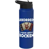 Akkordeon Rockt Handharmonika Rocker Sprüche Akkordeon Stainless Steel Insulated Water Bottle