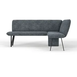 OTTO home Eckbank OTTO HOME "Mily Küchenbank, Polsterbank, Esszimmerbank, 205x164 cm", schwarz (jet schwarz, schwarz), B:205cm H:89cm T:164cm, Holzwerkstoff, Metall, Polyester, Sitzbänke, Eckbank, Moderne Bank und Farben, Sitzplatzanzahl: 5, Frei in Raum stellbar