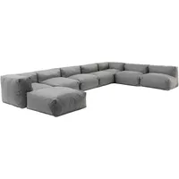 Oviala Ecksofa, modular, 8-Sitzer, Grau