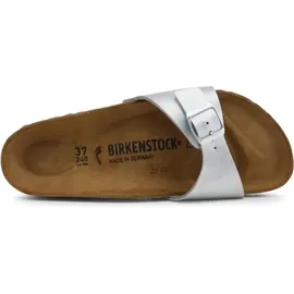 Birkenstock Madrid Birko-Flor schmal silber 35