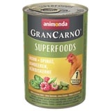 Animonda GranCarno Adult Superfoods Huhn + Spinat Nassfutter