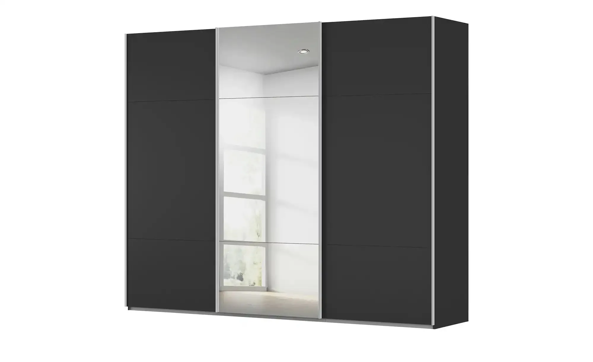 meinSchrank Schwebetürenschrank inklusive Zubehör Regina , schwarz , Maße (cm): B: 271 H: 223 T: 68.0