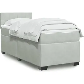 vidaXL Boxspringbett 90 x 200 cm Hellgrau