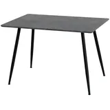 Trisens Esstisch Tischplatte mit Holzmaserung Küchentisch Esszimmertisch Speisetisch Tisch Esszimmer Küche 115x75 MDF Metallrahmen