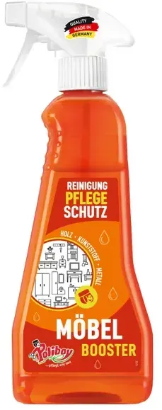 Möbelpflege Poliboy Möbel Booster 375 ml Spray mit 4-fach Wirkung: Reinigung, Pflege, Schutz und Duft