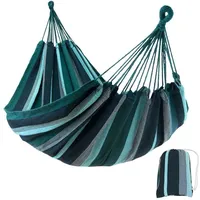 your GEAR yourGEAR Maui - XL Hängematte 220 x 120 cm | Smaragd (Grün) oder Aqua (Blau) |240 kg Labor geprüft | Baumwolle Tuchhängematte | Packtasche [Smaragd]