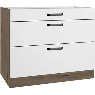 WIHO KÜCHEN Unterschrank »Elba, mit zwei Auszügen« in den Breiten 90 und 100 cm, weiß