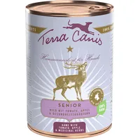 Terra Canis Senior 400g Dose Hundenassfutter 6 x 400 Gramm Wild, Tomate, Apfel & Gesundheitskräuter