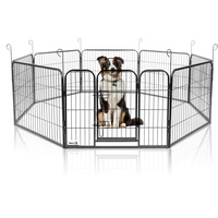 MaxxPet Welpenauslauf - Laufstall Hund - Welpenlaufstall Hundegitter Wohnung - Faltbarer Außen Laufstall - verstellbares Außengehege - 8 Paneele - 80x60 cm