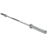Lisaro Langhantel-Stange mit Schnell-Federverschlüssen 120/160/182 cm - Standardnorm gerändelt und verchromt | Scheibenaufnahme Ø 30 mm | Profi Langhantel (180)