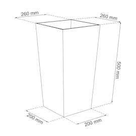Prosperplast Blumentopf 26,5 x 26,5 x 50 cm weiß