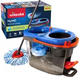 Vileda H2PrO Wischmopp Set mit Eimer | Zweitank-System für 100 % Trennung von Frisch- & Schmutzwasser | Ergonomischer Mikrofaser-Bodenwischer mit Auswringfunktion | Hygienisch & Chemiefrei