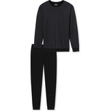 SCHIESSER Herren Schlafanzug Uncover by Pyjama, Pyjama Homewear Bequem sitzend, schwarz, 50