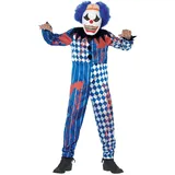 Halloween! Smiffys Kostüm Böser Clown Deluxe, mit Einteiler, EVA-Maske inklusive Gehirn und Haaren